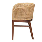 bali & pari Papua Dining Chair: Acacia Frame, Woven Rattan, Bohemian Design, Assembly Required