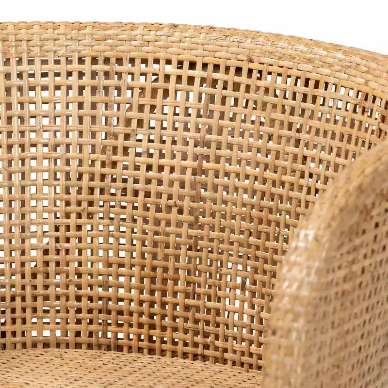 bali & pari Papua Dining Chair: Acacia Frame, Woven Rattan, Bohemian Design, Assembly Required