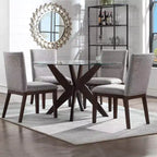 Set of 2 Amalie Mid-Century Side Chairs in Beige – 18" Wide