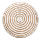 Nequiel Seagrass and Woven Rope Ottoman Footstool