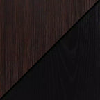 Newport 2 Drawer Desk with Charging Station Espresso/Black - Breighton Home: Home Office Workstation, MDF Construction