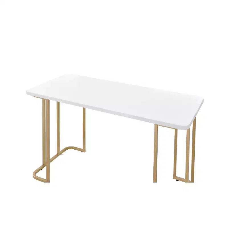 Acme Furniture Estie Writing Desk White/Gold: Chic Home Office, Teen & Kids' Study Table, No Storage