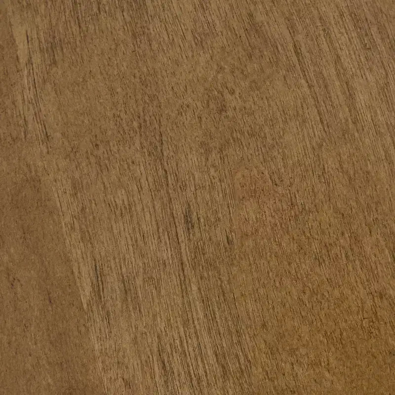 Blaze Triangular Wood Coffee Table Light Brown: Mid-Century Modern, Elm Finish, Unique Cross Base