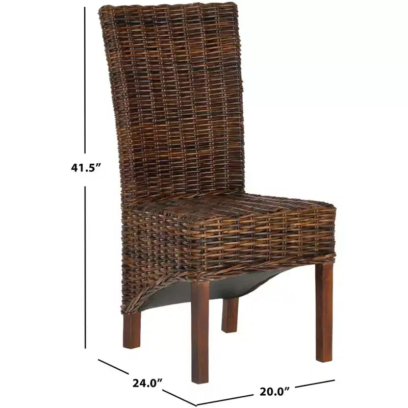 Ridge Side Chair - Set of 2 - FOX6523 - Pecan Brown - Safavieh Couture
