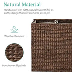 Best Choice Products Large Natural Water Hyacinth Double Laundry Hamper Basket w/ 2 Liner Bags, Handles