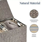 Best Choice Products Large Natural Water Hyacinth Double Laundry Hamper Basket w/ 2 Liner Bags, Handles