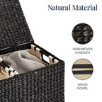 Best Choice Products Large Natural Water Hyacinth Double Laundry Hamper Basket w/ 2 Liner Bags, Handles