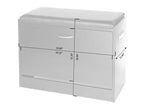 Shoe Storage Bench with Leather Cushion and Hidden Double Shoe Rack