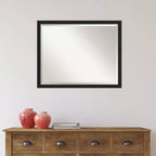 Grace Narrow Brushed Framed Bathroom Vanity Wall Mirror – Black