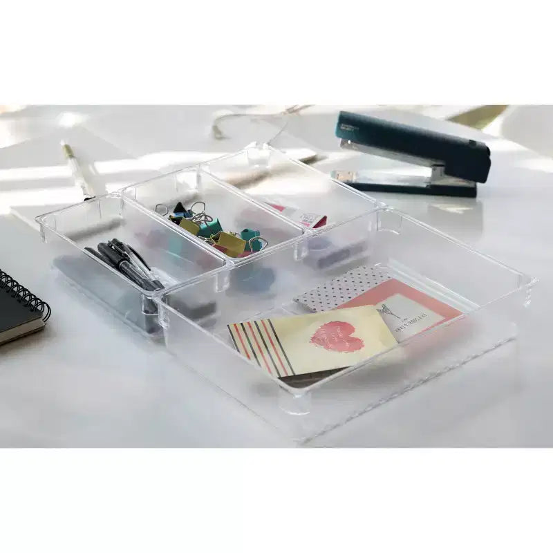 Clear Plastic Drawer Organizers – Set of 4