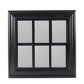 Northlight 17 Black Contemporary Square Windowpane Wall Mirror