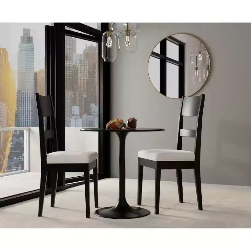 Carolina Living 30 Zaha Round Marble Top Dining Table