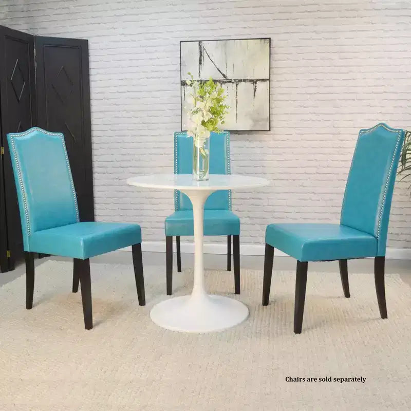 Carolina Living 30 Zaha Round Marble Top Dining Table
