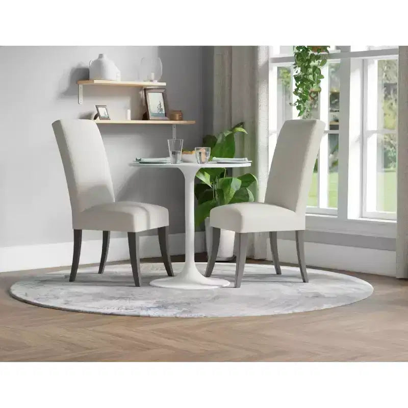 Carolina Living 30 Zaha Round Marble Top Dining Table