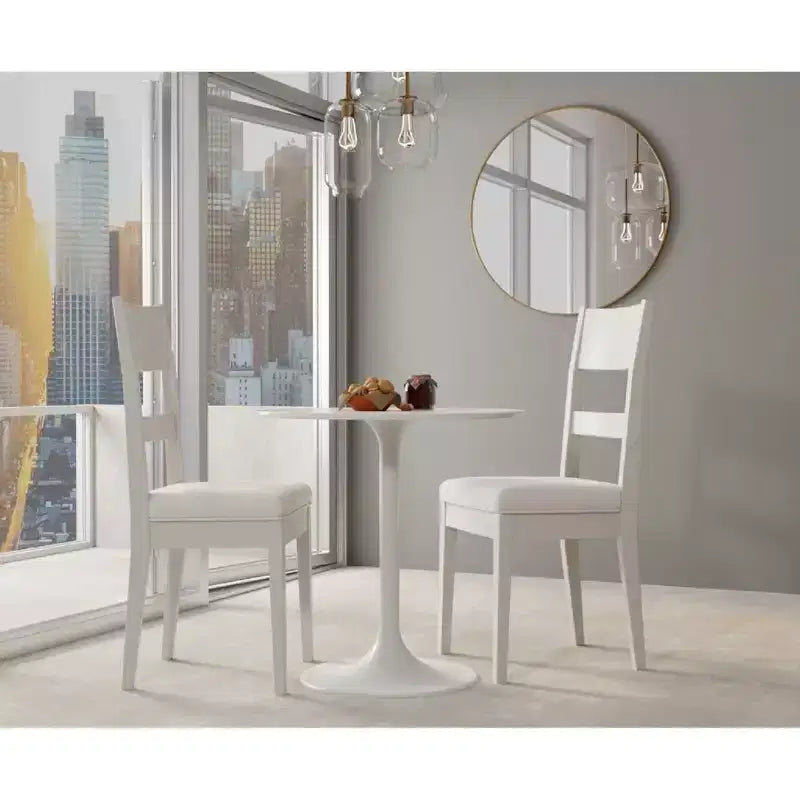 Carolina Living 30 Zaha Round Marble Top Dining Table