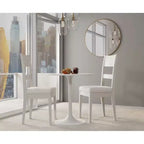 Carolina Living 30 Zaha Round Marble Top Dining Table