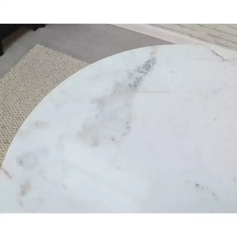 Carolina Living 30 Zaha Round Marble Top Dining Table