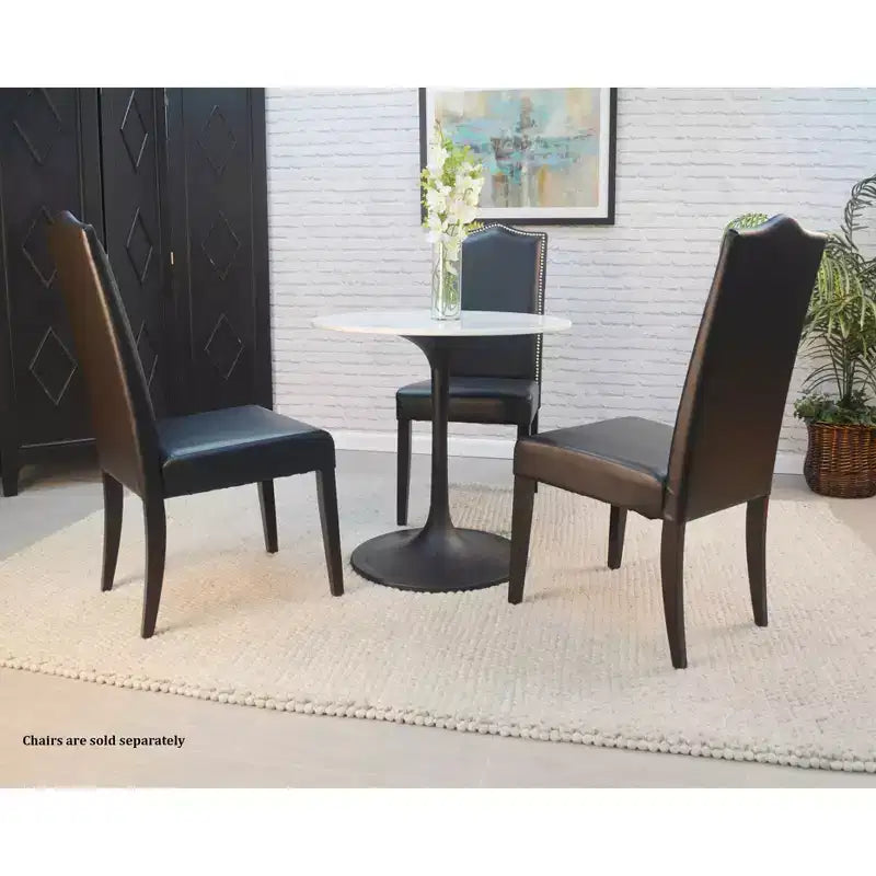 Carolina Living 30 Zaha Round Marble Top Dining Table