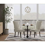 Carolina Living 30 Zaha Round Marble Top Dining Table
