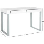 Barton Desk - FOX2206 - White/Grey - Safavieh Couture