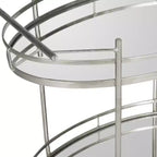 Dante Silver and Mirror Bar Cart