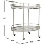 Dante Silver and Mirror Bar Cart