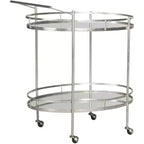 Dante Silver and Mirror Bar Cart