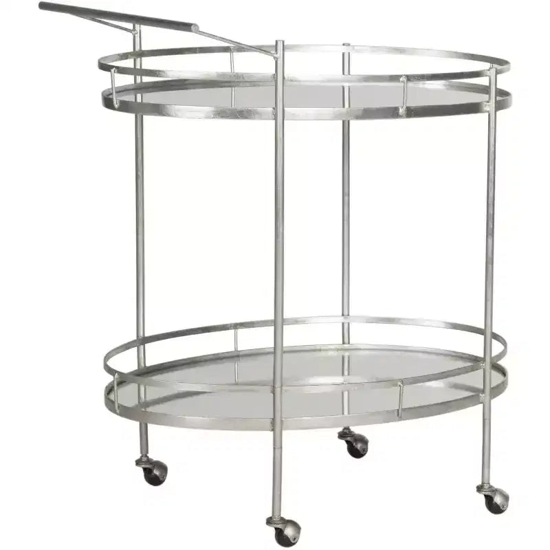 Dante Silver and Mirror Bar Cart