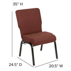 Advantage Auditorium Stacking Padded Chair – 20.5" Wide Seat