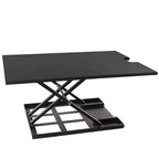 X-Elite Pro 36 Standing Desk Converter with Pneumatic Height Adjustment Black Stand Steady