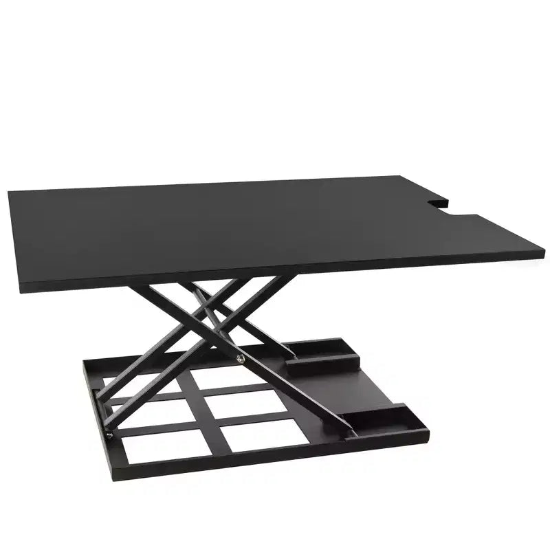 X-Elite Pro 36 Standing Desk Converter with Pneumatic Height Adjustment Black Stand Steady