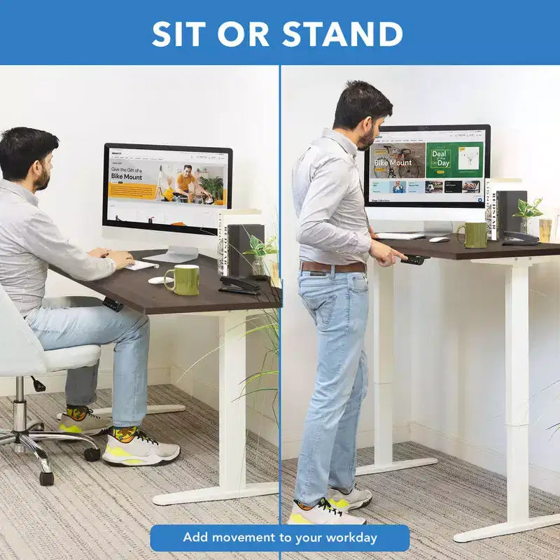 Dual Motor Electric Standing Desk with 55-Inch Tabletop