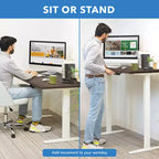 Dual Motor Electric Standing Desk with 55-Inch Tabletop
