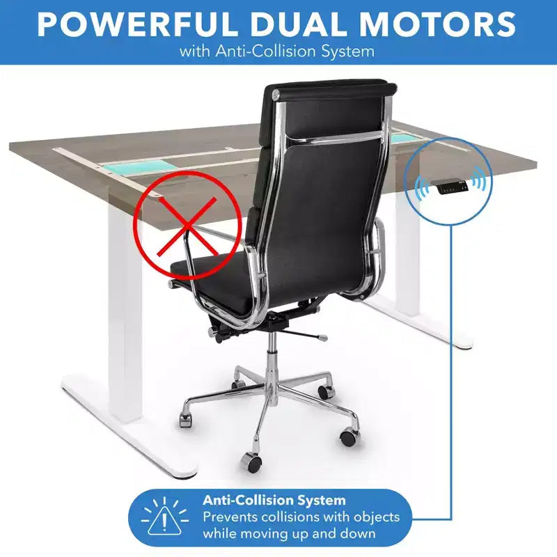 Dual Motor Electric Standing Desk with 55-Inch Tabletop