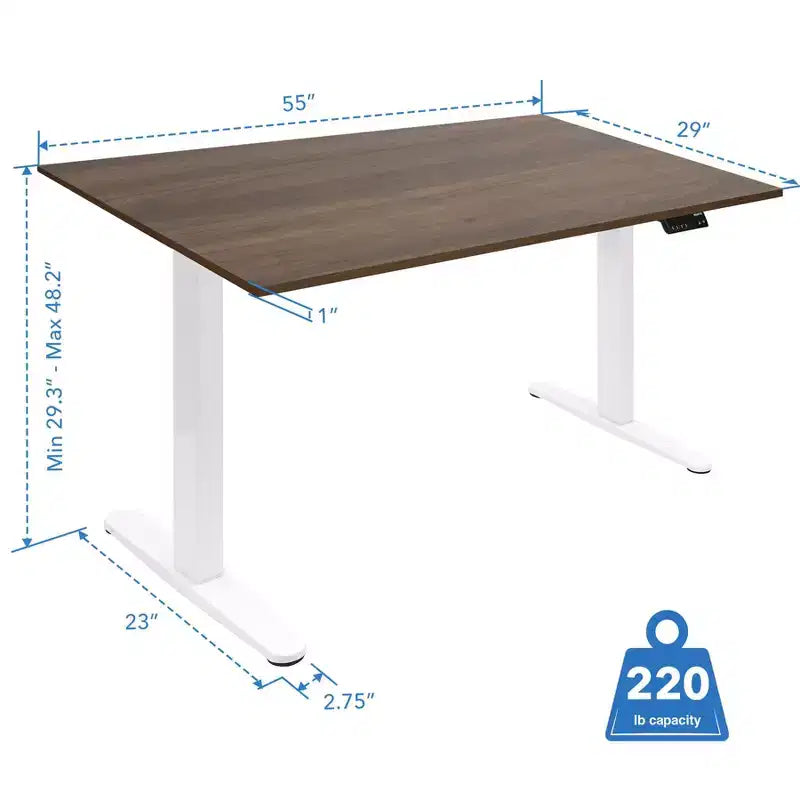 Dual Motor Electric Standing Desk with 55-Inch Tabletop