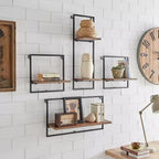 4-Piece Framed Wall Shelf Set