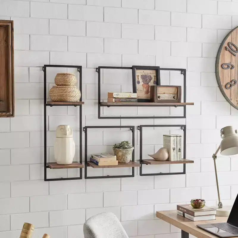4-Piece Framed Wall Shelf Set