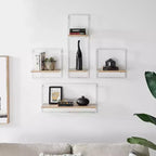 4-Piece Framed Wall Shelf Set