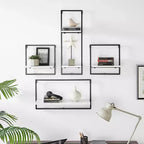4-Piece Framed Wall Shelf Set