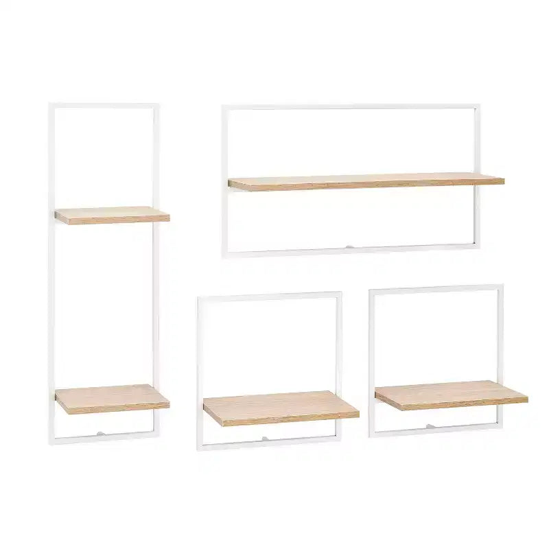 4-Piece Framed Wall Shelf Set