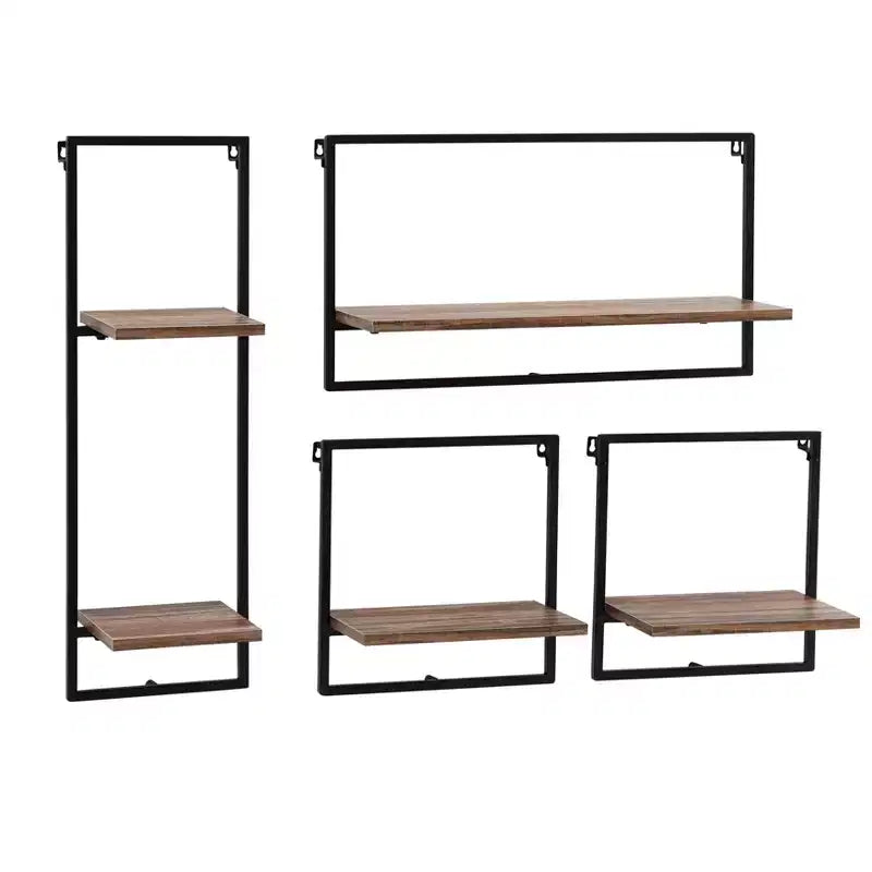 4-Piece Framed Wall Shelf Set