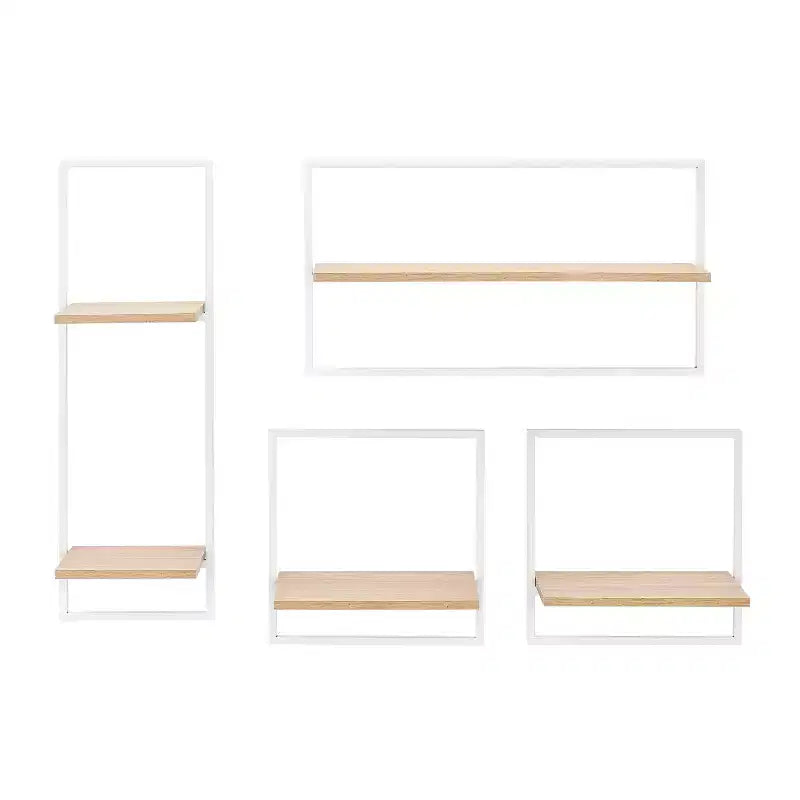 4-Piece Framed Wall Shelf Set