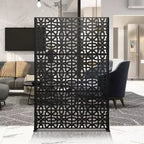 72x47 Metal Privacy Screen – 3-Panel Freestanding Room Divider