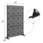 72x47 Metal Privacy Screen – 3-Panel Freestanding Room Divider