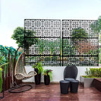 72x47 Metal Privacy Screen – 3-Panel Freestanding Room Divider