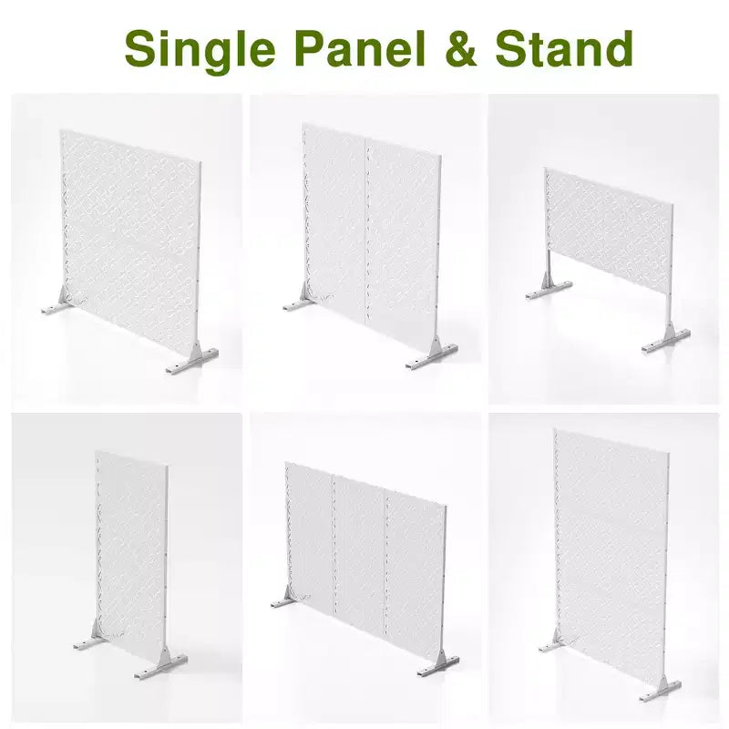 Metal Outdoor Privacy Screen – Freestanding Patio Decorative Screen