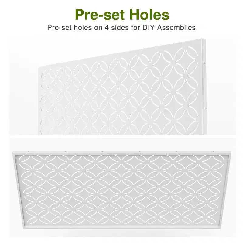 Metal Outdoor Privacy Screen – Freestanding Patio Decorative Screen