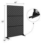 Metal Outdoor Privacy Screen – Freestanding Patio Decorative Screen