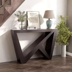 24/7 Shop At Home 48 Sunguard Modern Rectangular Console Table with Geometric Design