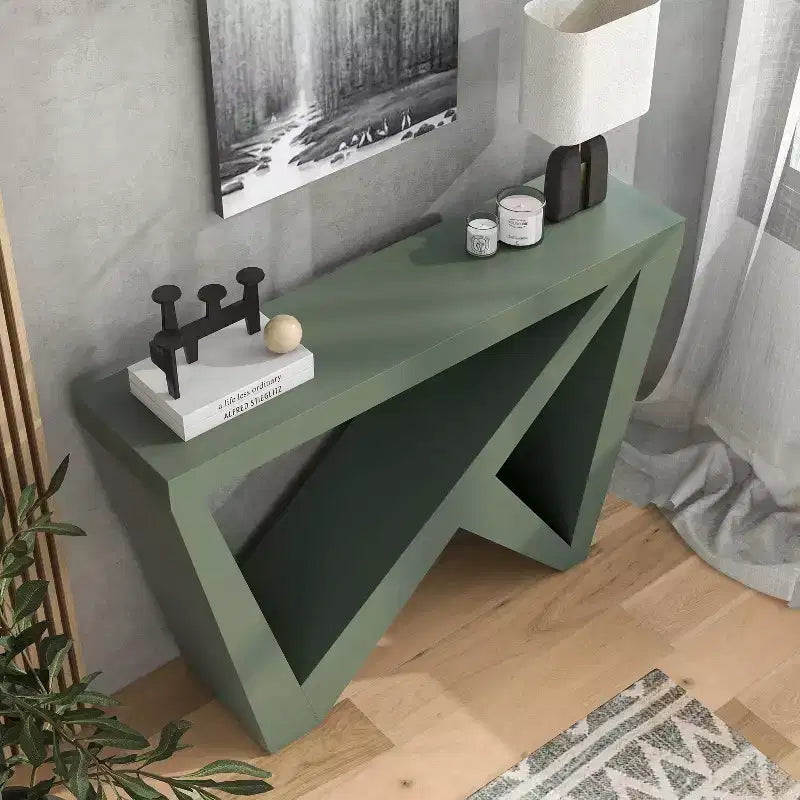 24/7 Shop At Home 48 Sunguard Modern Rectangular Console Table with Geometric Design
